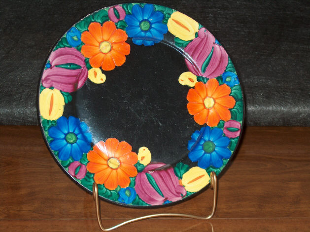 Black K Pattern 10 inch Plate 